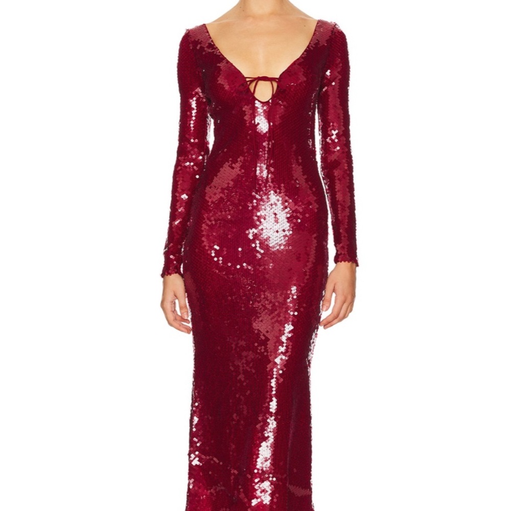 Elegant Red Sequin Dress